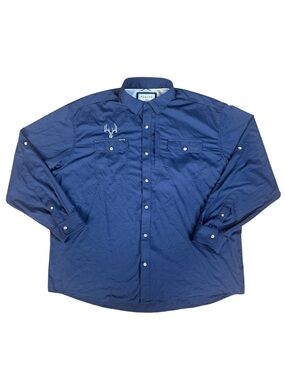 Poncho The Pilar Men’s L/S Vented Back Performance Button Down Shirt Size XXL